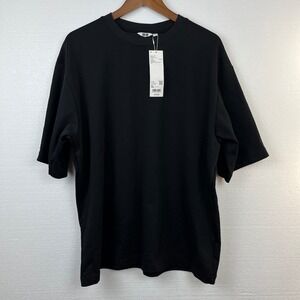 Uniqlo U AIRism Cotton Oversized Crew Neck T Shirt Black XL Men